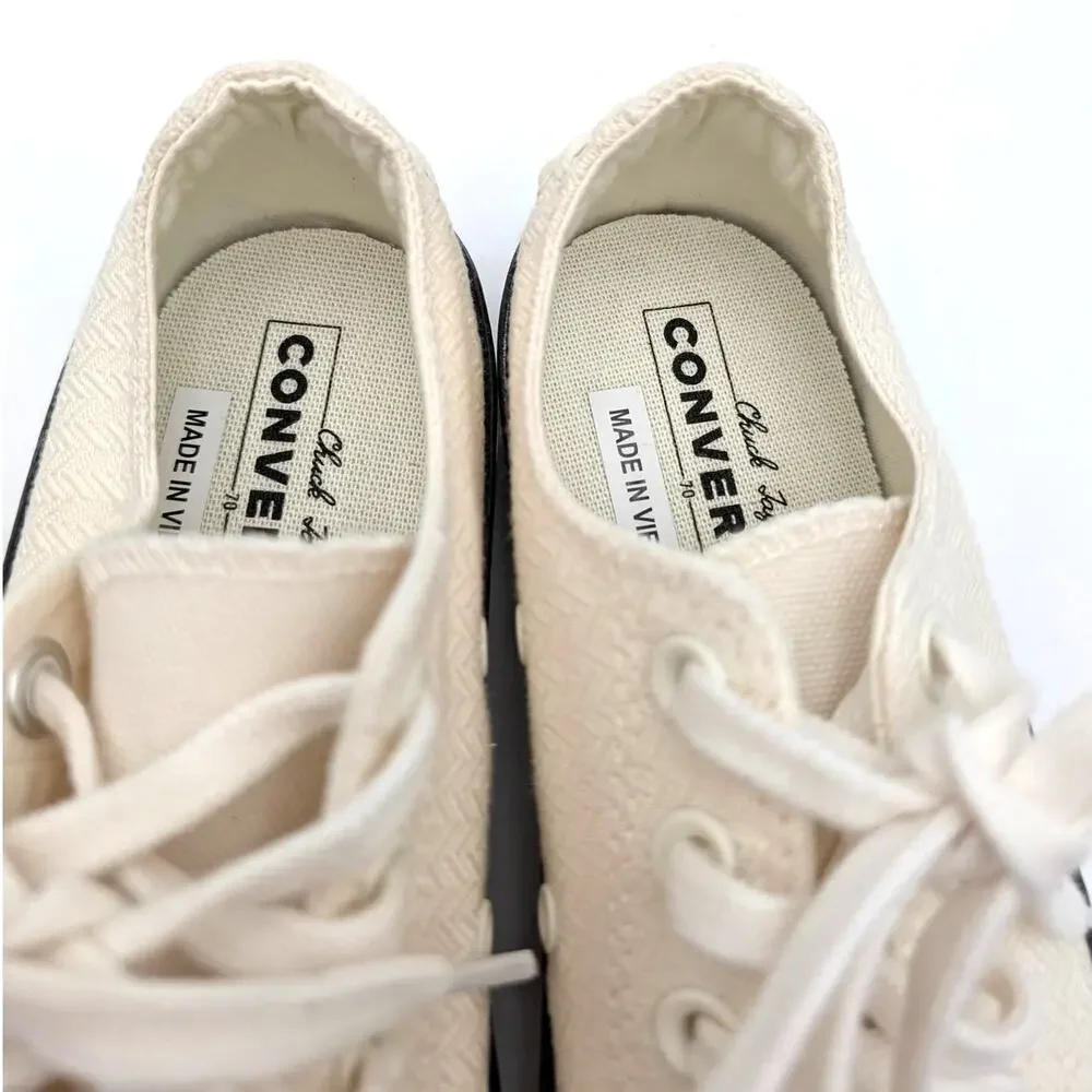 Converse Chuck 70 Lace-Up Sneaker Shoes Unisex Off White Size US W8/M6 EU39 - Picture 10 of 11